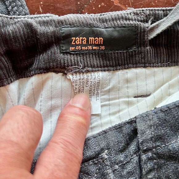 ZARA MAN Casualwear pants gray US 36x30 Gently used - Picture 4 of 8